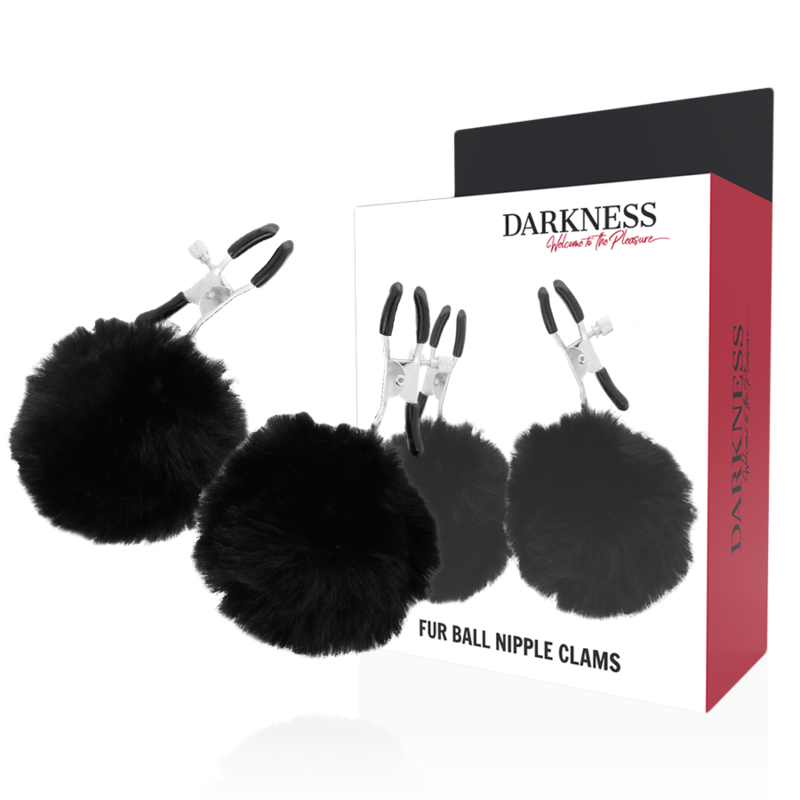 DARKNESS SENSATIONS svorky na bradavky s bambulkami