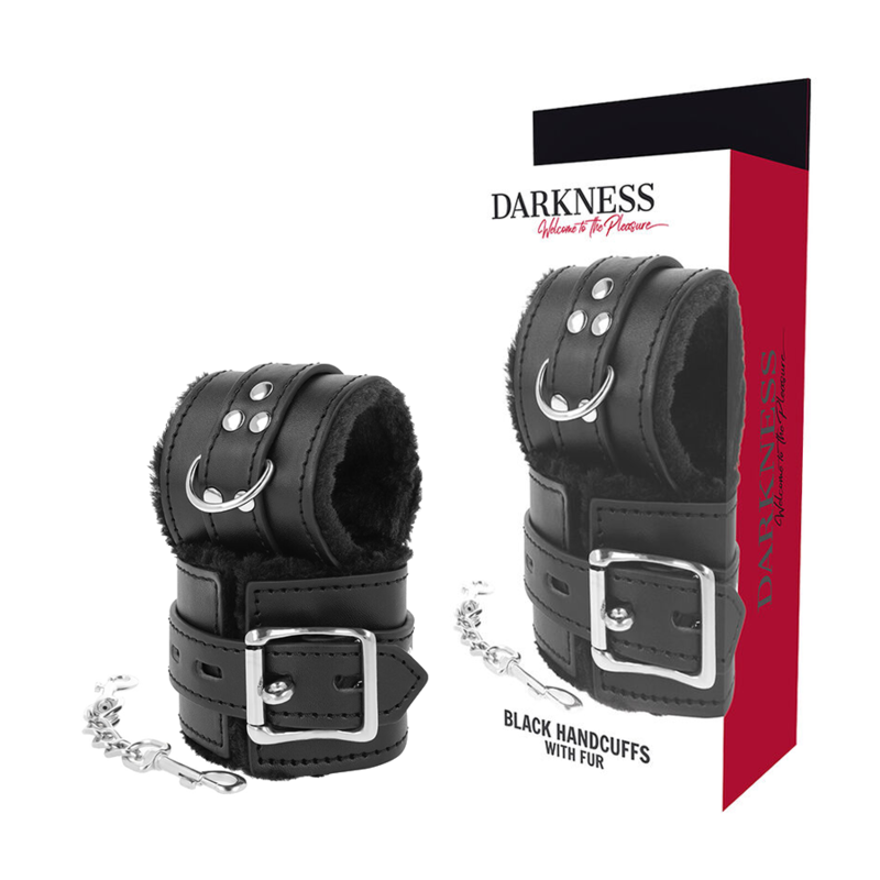 DARKNESS BONDAGE pouta na ruce s podšívkou z umělé kožešiny