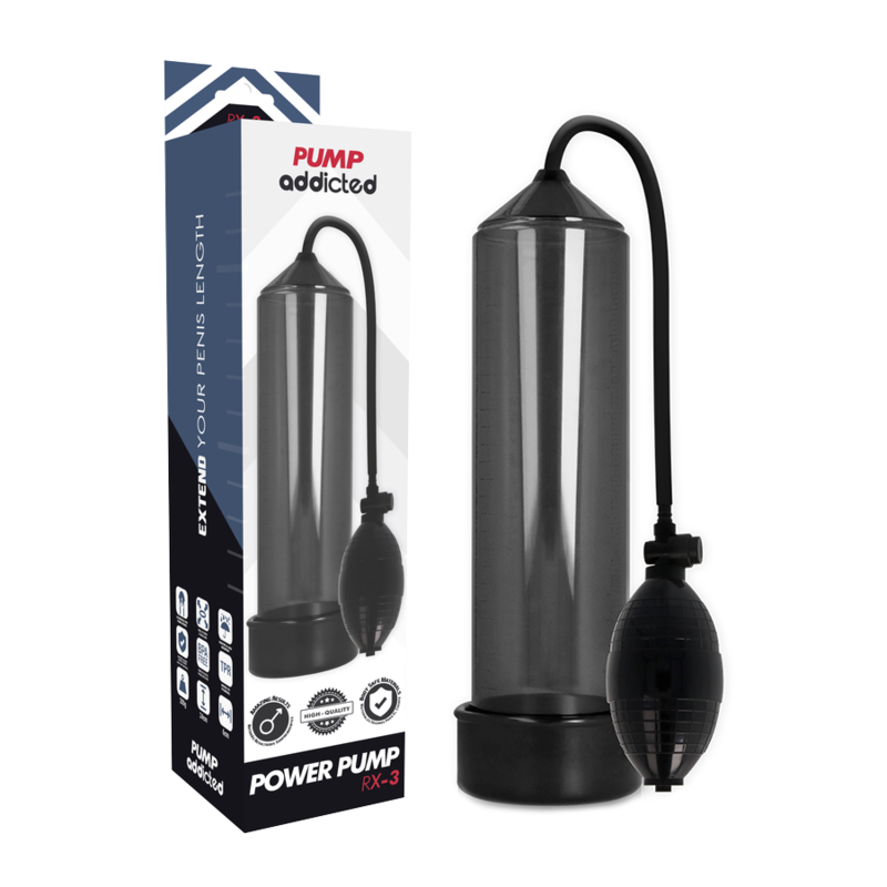 Penisová pumpa PUMP ADDICTED RX3, černá