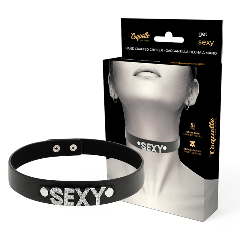 BDSM obojek Coquette Chic Desire z veganské PU kůže