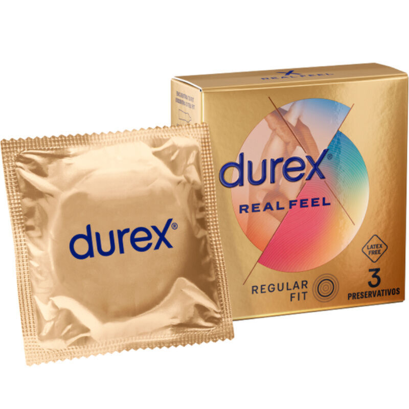 Kondomy Durex RealFeel bez latexu, 3 kusy