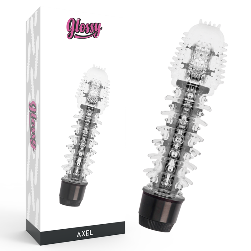 Vibrátor GLOSSY Axel, černý, 14 cm