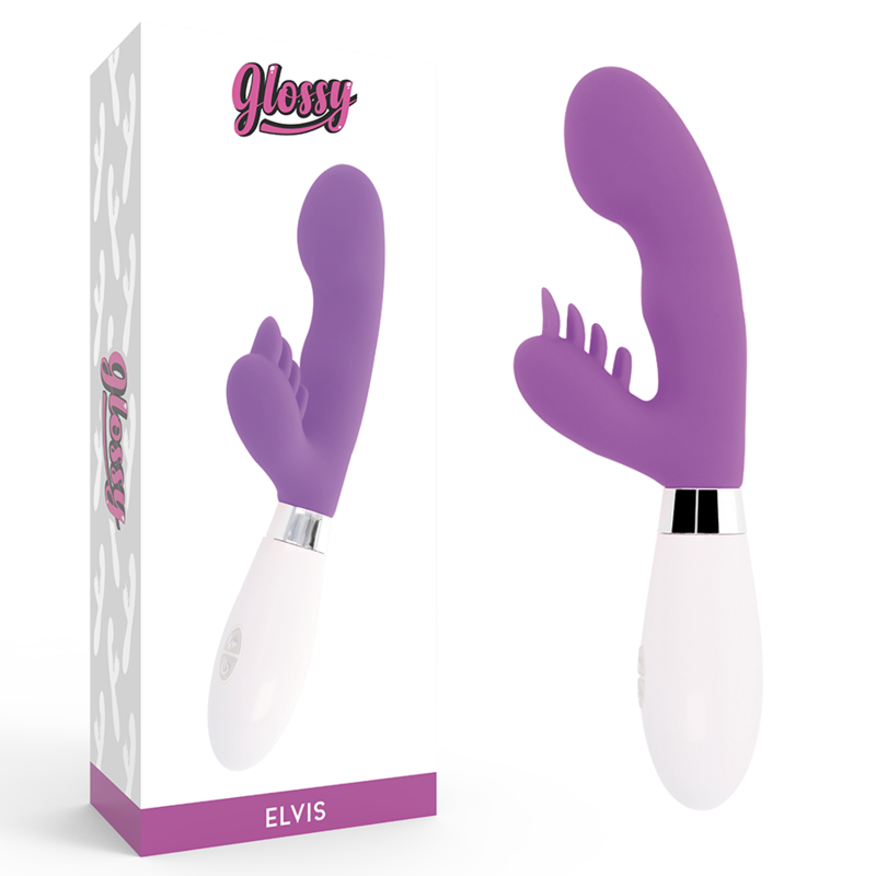 Vibrátor GLOSSY Elvis Rabbit, fialový