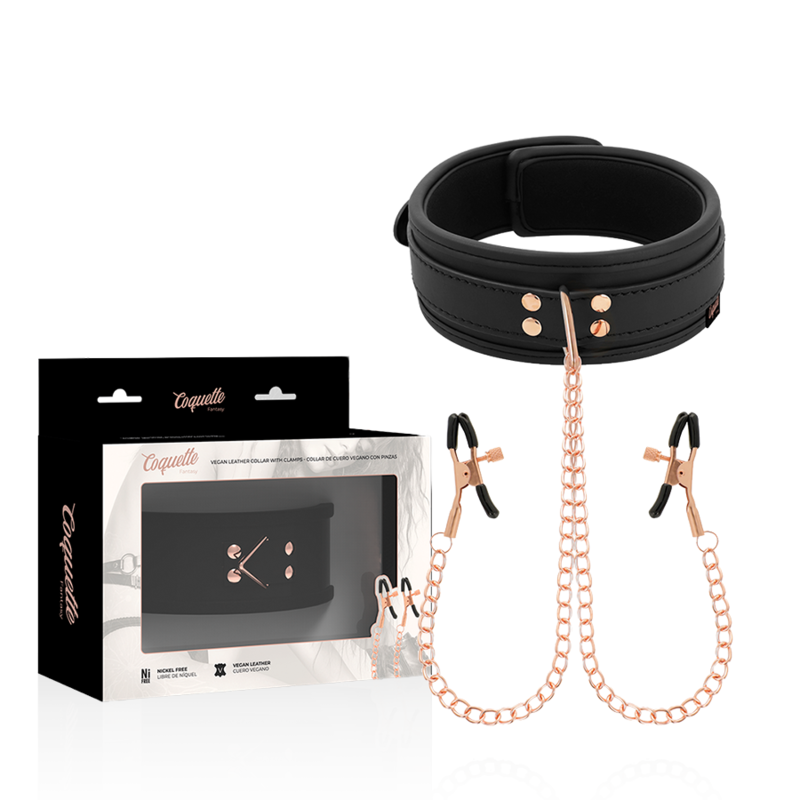 Coquette Fantasy Chic Desire BDSM obojek se svorkami na bradavky