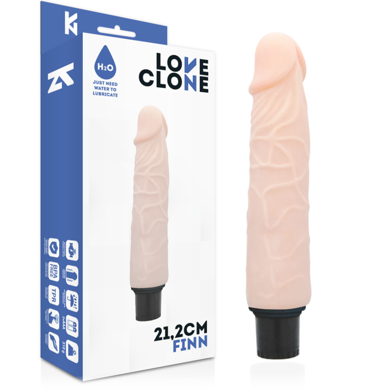 Realistický vibrátor LOVECLONE Finn, 21,2 cm