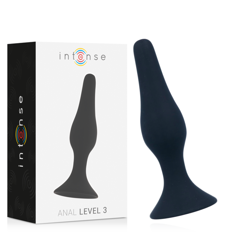 INTENSE Anal Level 3 anální kolík, černý, 12,5 cm