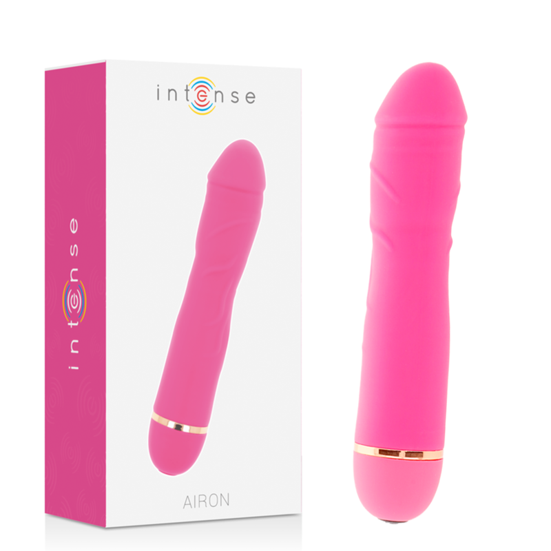 Silikonový vibrátor INTENSE Airon, růžový
