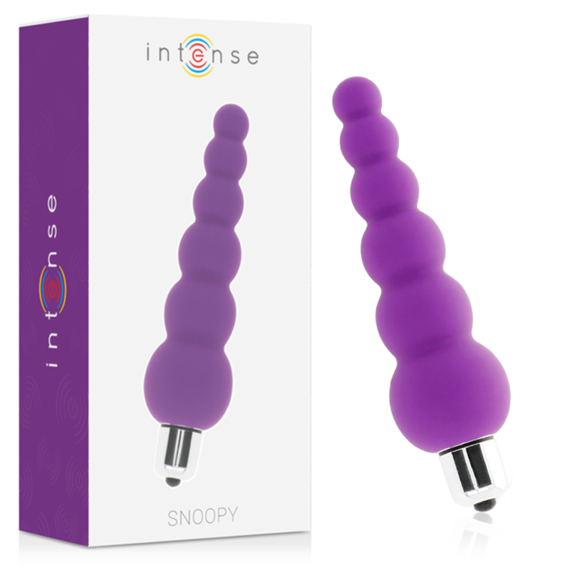 Silikonový anální vibrátor INTENSE Snoopy ve světle fialové barvě
