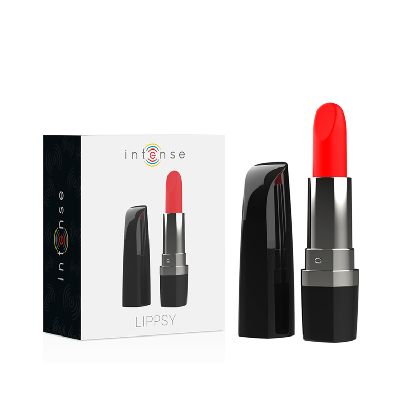 INTENSE Lippsy Black klitorální vibrátor ve tvaru rtěnky