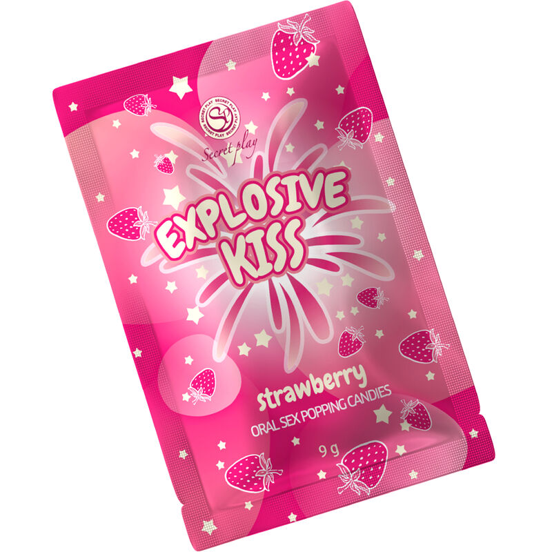 Secretplay Strawberry Explosive Candies, jahodové bonbony