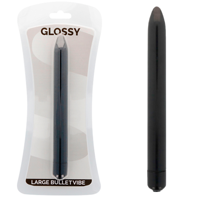 GLOSSY Slim minivibrátor, černý