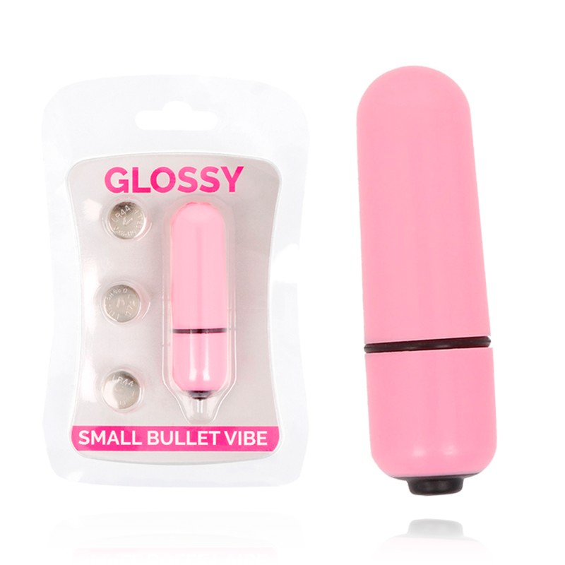 Růžový minivibrátor GLOSSY Small Bullet
