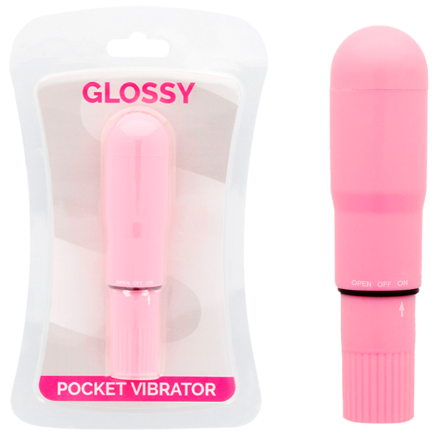 Kapesní minivibrátor GLOSSY Pocket, růžový