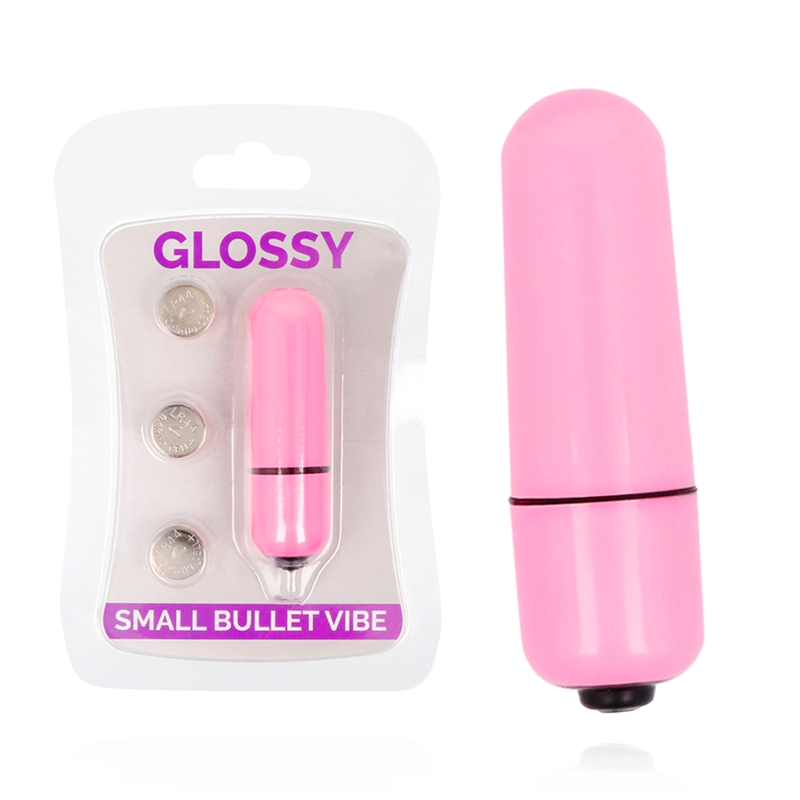 Minivibrátor GLOSSY Small Bullet, tmavě růžový