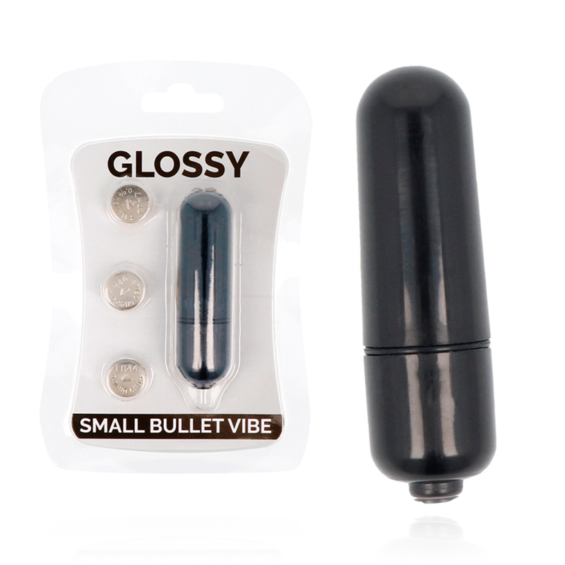 GLOSSY Small Bullet Vibe, černý minivibrátor