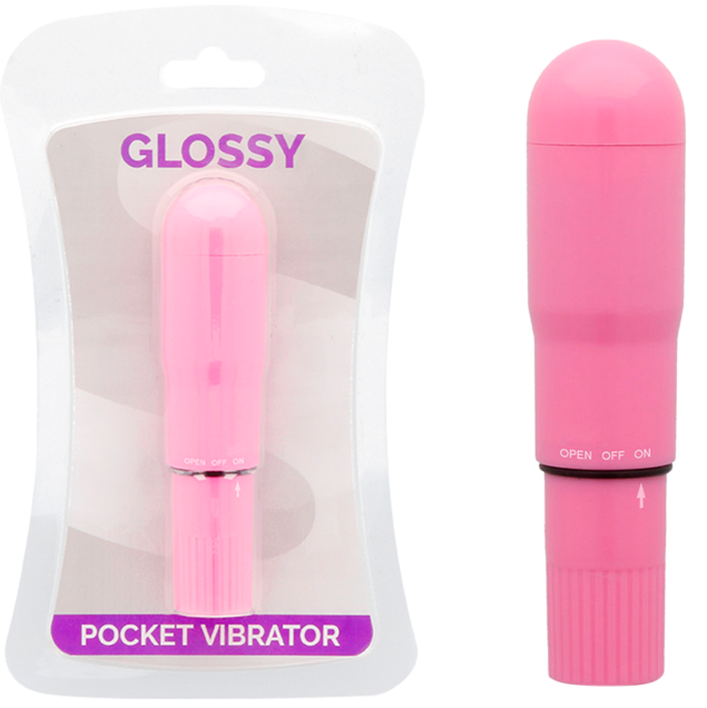 Kapesní vibrátor GLOSSY Pocket Vibrator Deep Rose