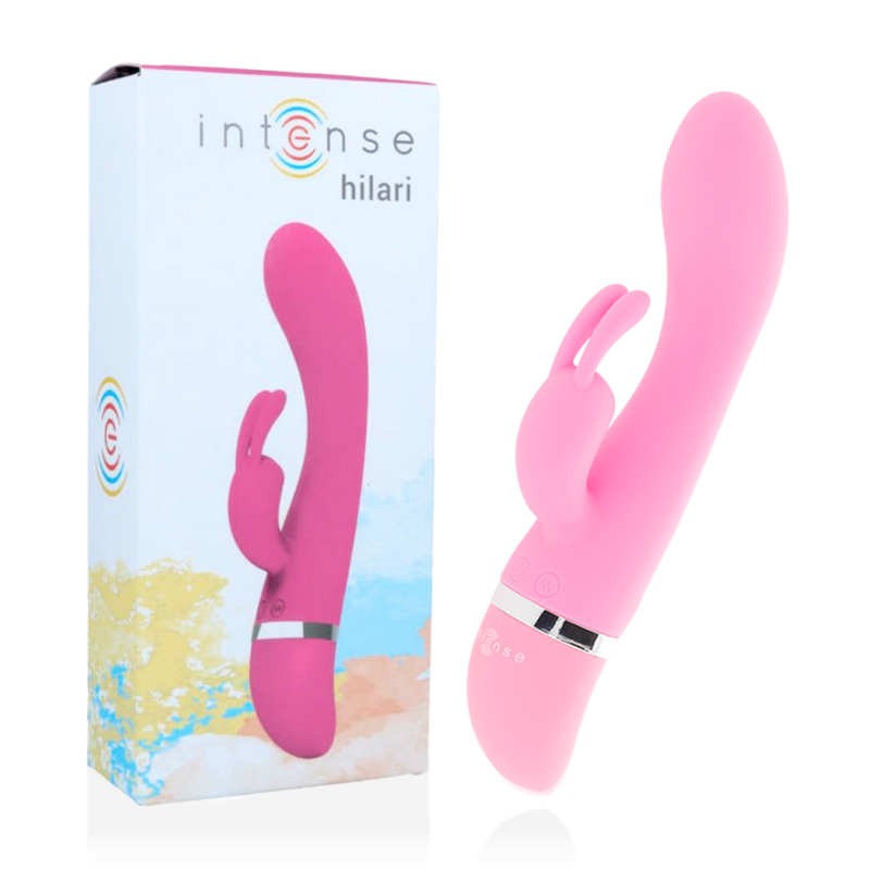 Silikonový vibrátor králíček INTENSE Hilari, růžový
