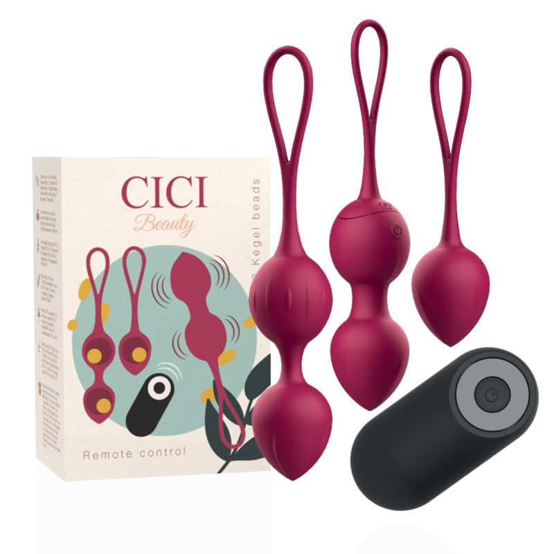 CICI BEAUTY Vibrátor s dálkovým ovládáním a třemi kuličkami na pánevní dno