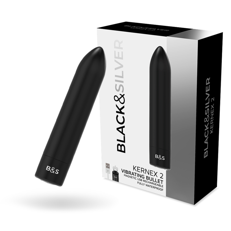 Mini vibrátor se silnými vibracemi a magnetickým nabíjením, ideální na cesty BLACKSILVER