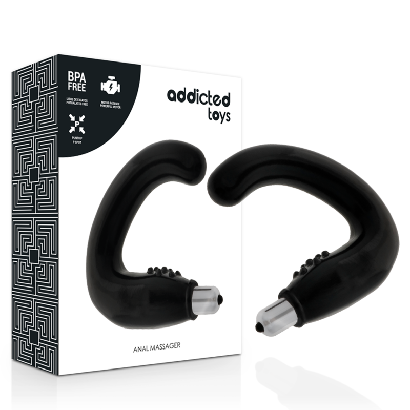 ADDICTED TOYS anální vibrátor s vibrační bulletkou, černý