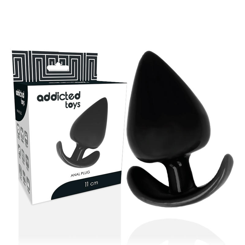 ADDICTED TOYS anální kolík z pružného TPR, 11 cm
