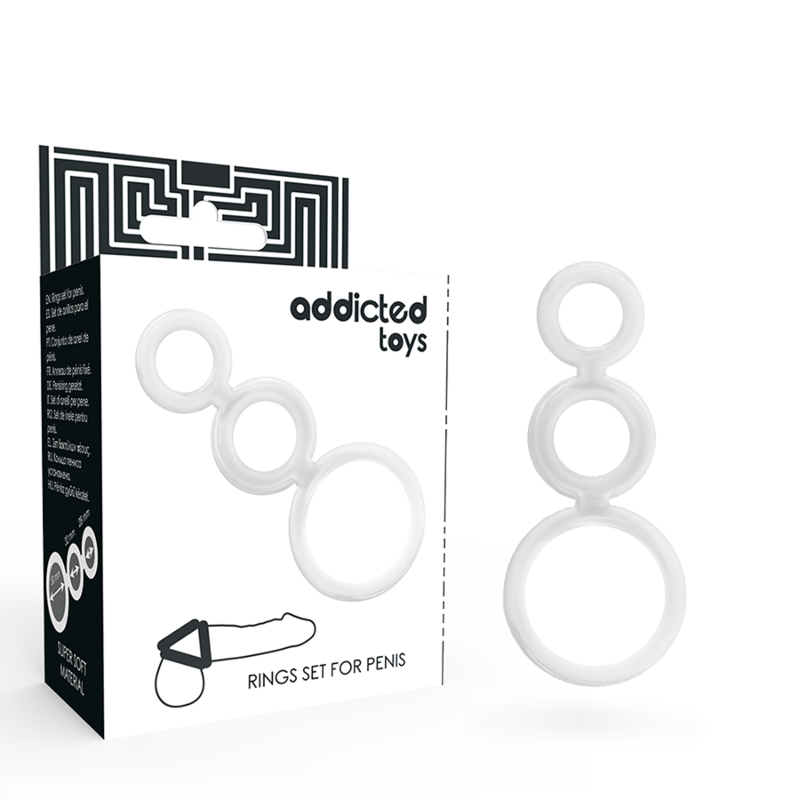 Sada penisových kroužků ADDICTED TOYS bez vibrací, 3 kroužky
