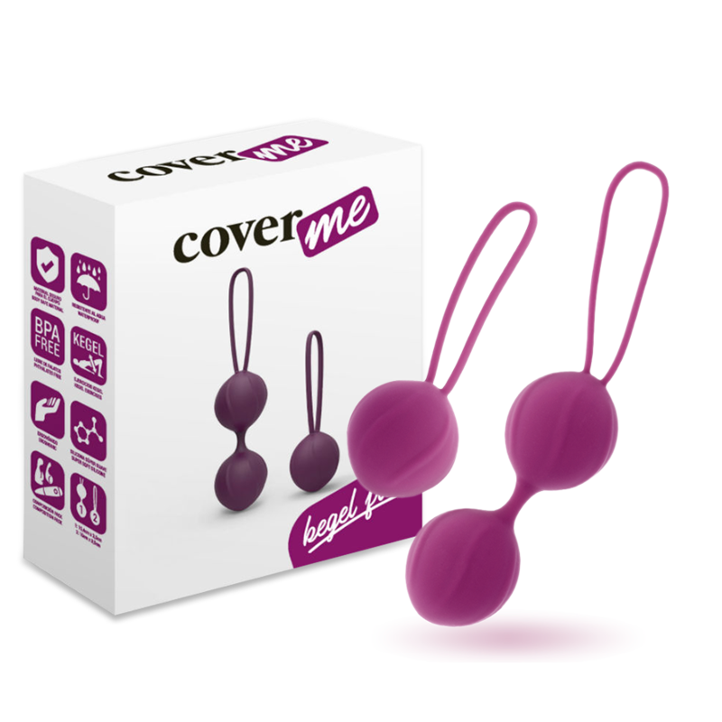 Sada venušiných kuliček COVERME Kegel Fit v šeříkové barvě
