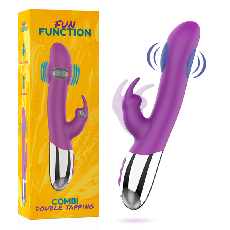 Vibrátor FUN FUNCTION Combi Double Tapping s dvojí stimulací