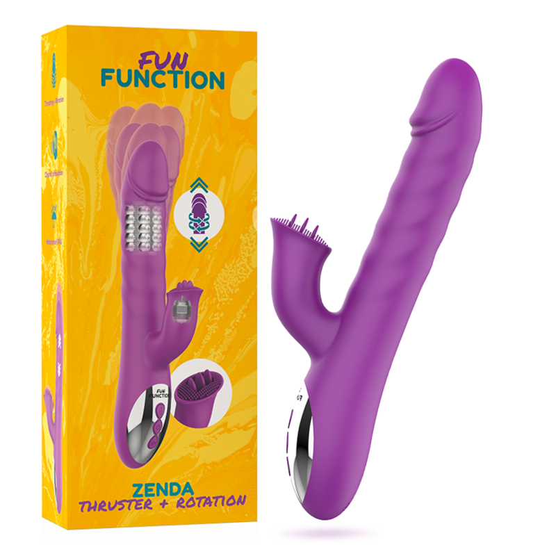 FUN FUNCTION Zenda vibrátor s rotací a přírazovou funkcí