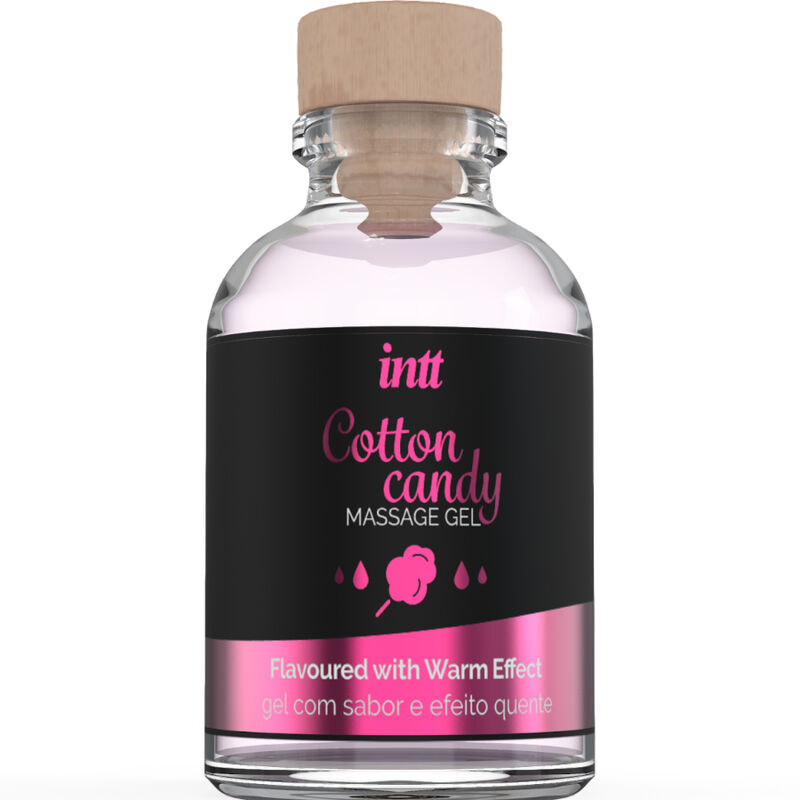 INTT Cotton Candy erotický masážní gel s příchutí cukrové vaty