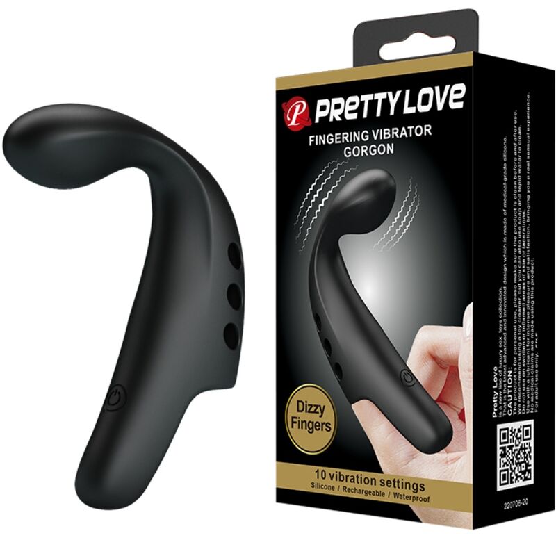 Pretty Love Black Gorgon vibrátor na prst