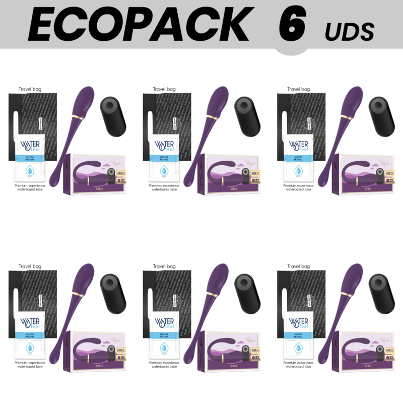 Ecopack 6 Kusů Treasure Merlin, Dvojitý Vibrátor Pro Páry S Dálkovým Ovládáním