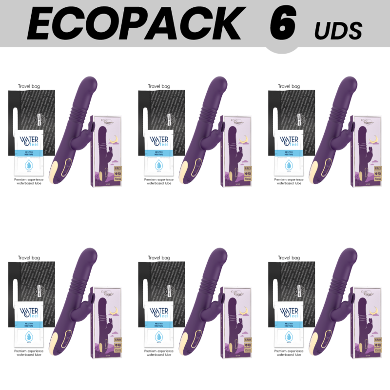 Ecopack 6 Kusů Treasure Bastian Rabbit Up Down, Rotující Vibrátor Kompatibilní S Technologií Watchme Wireless