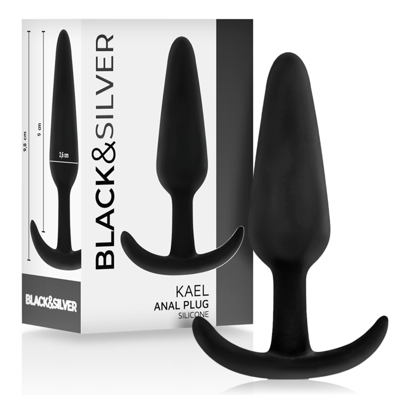 Střední silikonový anální kolík s měkkou špičkou pro jemný trénink BLACKSILVER