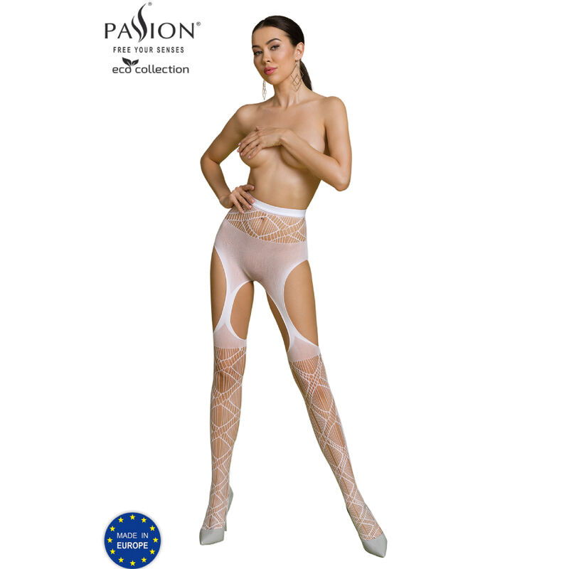 PASSION Eco Collection Bodystocking in Weiß · Velikost: Univerzální velikost · Barva: BÍLÁ