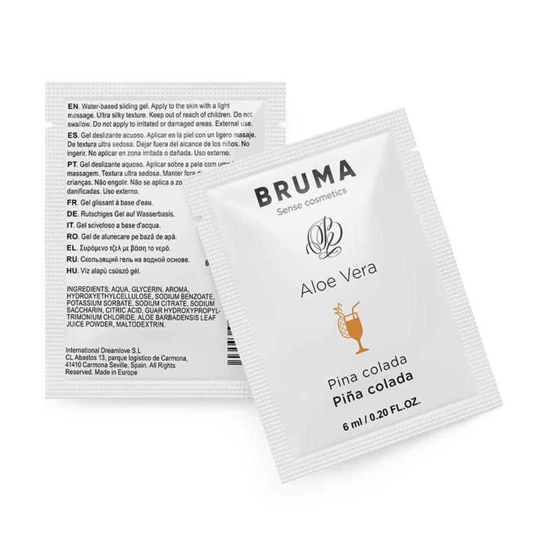 Lubrikační gel BRUMA s aloe vera, s příchutí Piña Colada, 6 ml