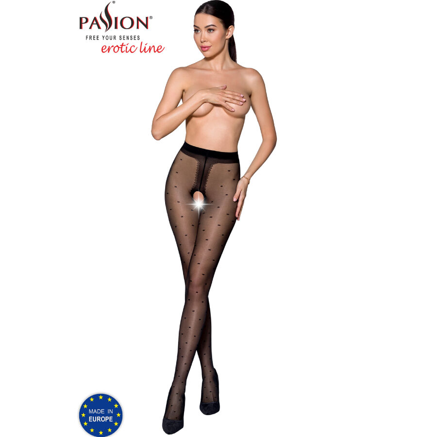 PASSION TIOPEN 018 punčochové kalhoty s otvorem