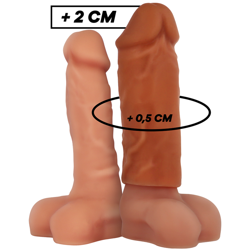 VIRILXL V3 silikonový návlek na penis, hnědý