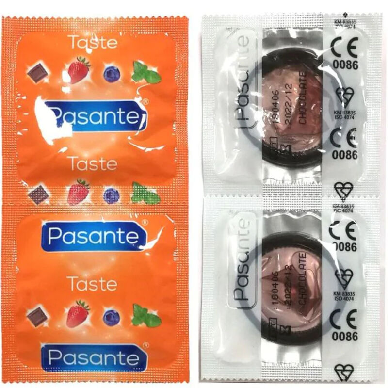 Kondomy s příchutí Pasante Chocolate Temptation, 144 kusů