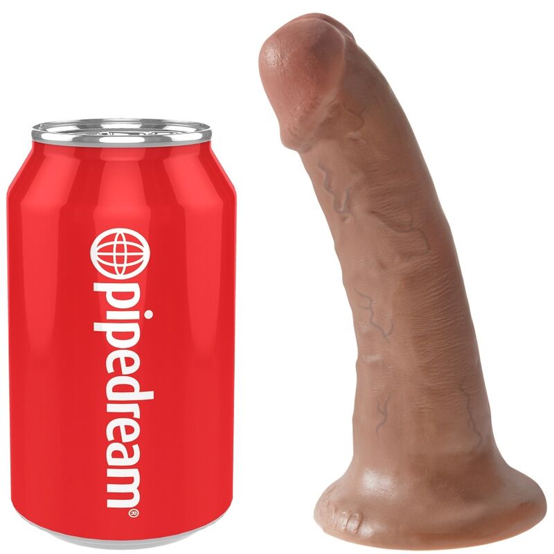 KING COCK nasazovací dildo, 15 cm, karamelové