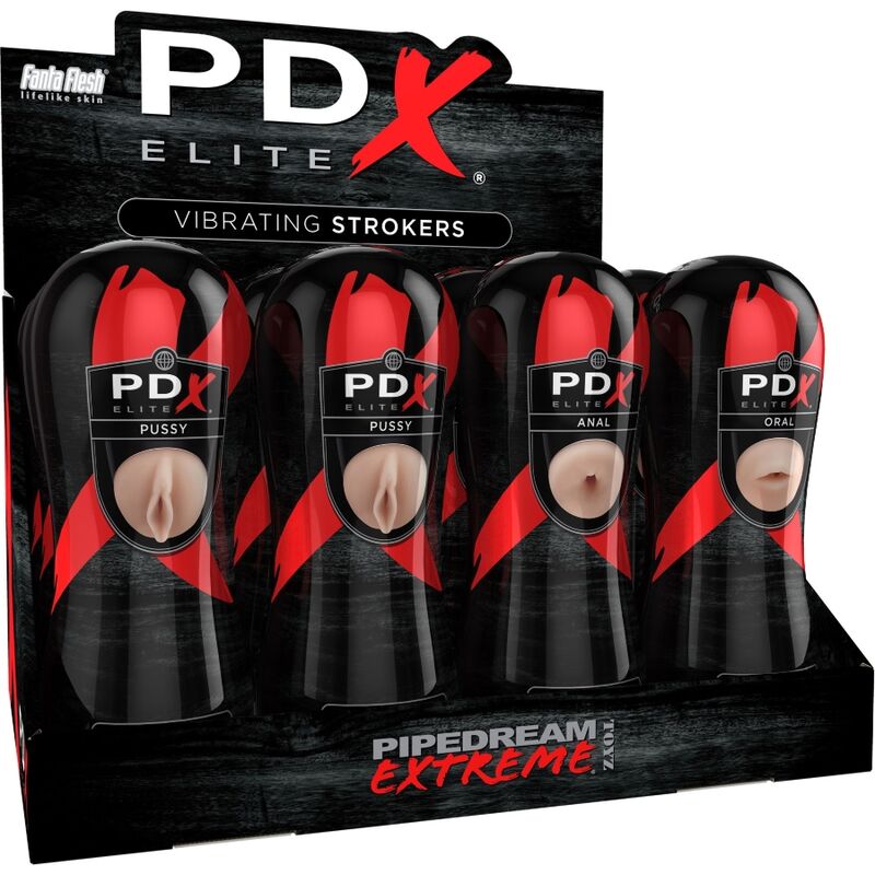 PDX ELITE sada 12 vibračních masturbačních pomůcek