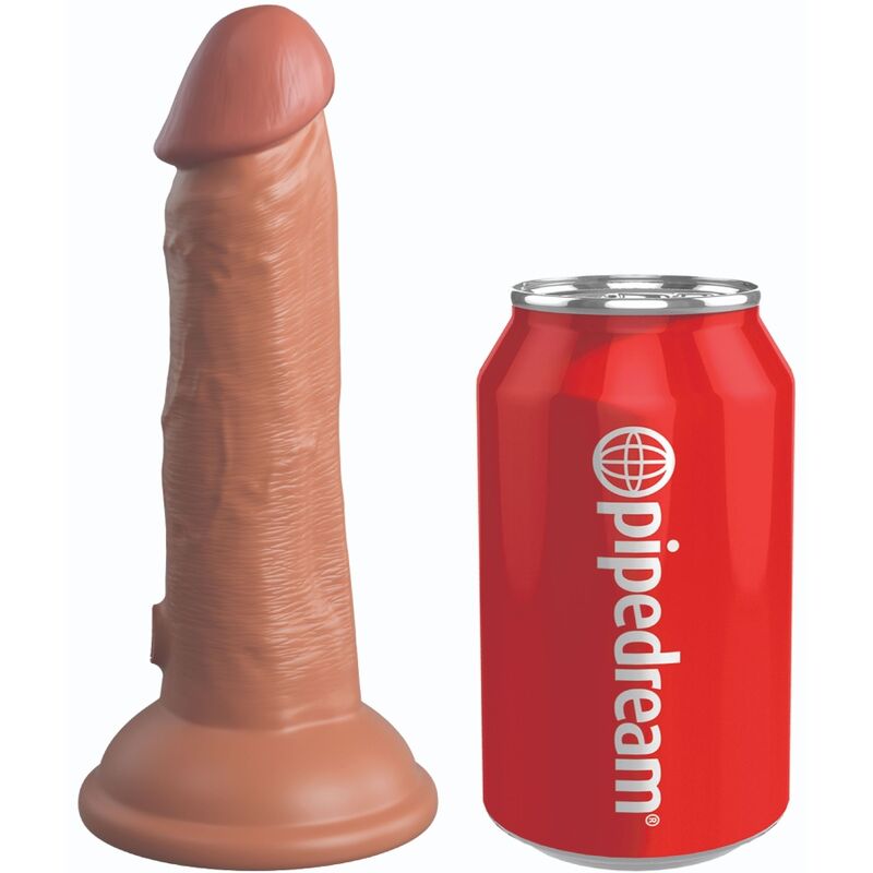 Realistické silikonové dildo KING COCK Elite, karamelové