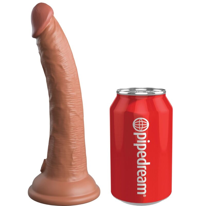 Realistické dildo KING COCK Elite, 17,8 cm, karamelové