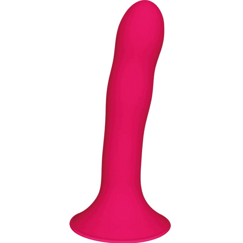 Realistický silikonový dildo s dvojí hustotou a přísavkou, fuchsiové ADRIEN LASTIC