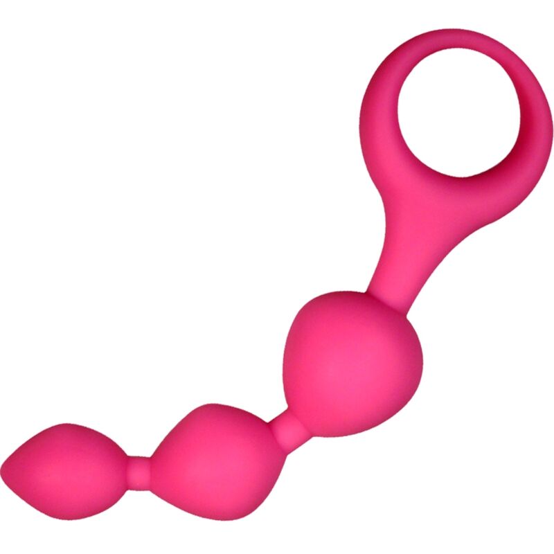 Anální řetízek se 3 silikonovými kuličkami pro jemnou stimulaci, 15 cm ALIVE