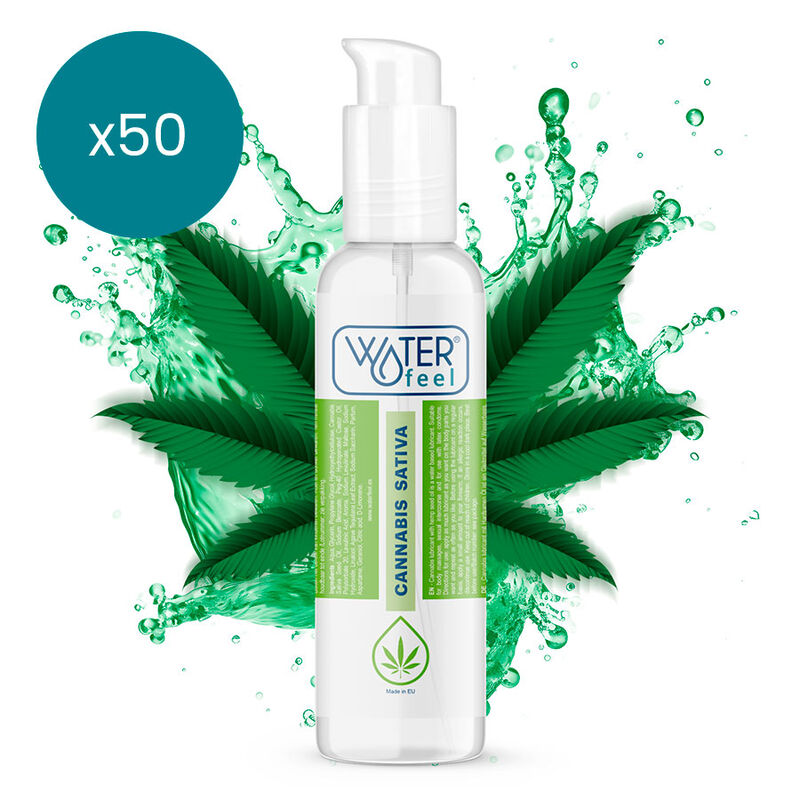 Konopný lubrikační gel 150 ml, masážní gel na vodní bázi s konopným olejem WATERFEEL