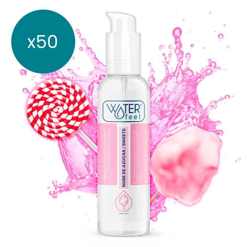Waterfeel Lubrikační Gel S Příchutí Cukrových Obláčků, 175 Ml, Balení 50 Kusů