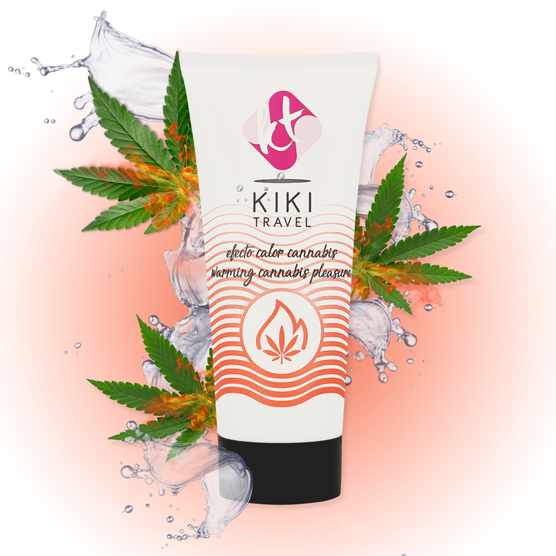 KIKÍ TRAVEL hřejivý lubrikační gel s konopnou příchutí, 50 ml