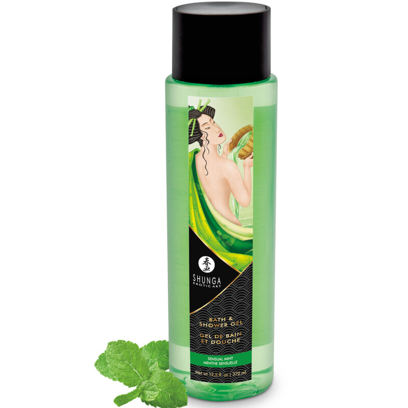 Shunga Sensual Mint sprchový gel a gel do koupele, 370 ml