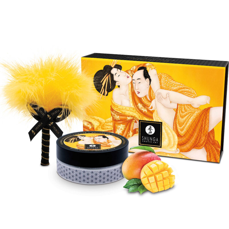 Masážní pudr Shunga Body Power s vůní manga, 75 g